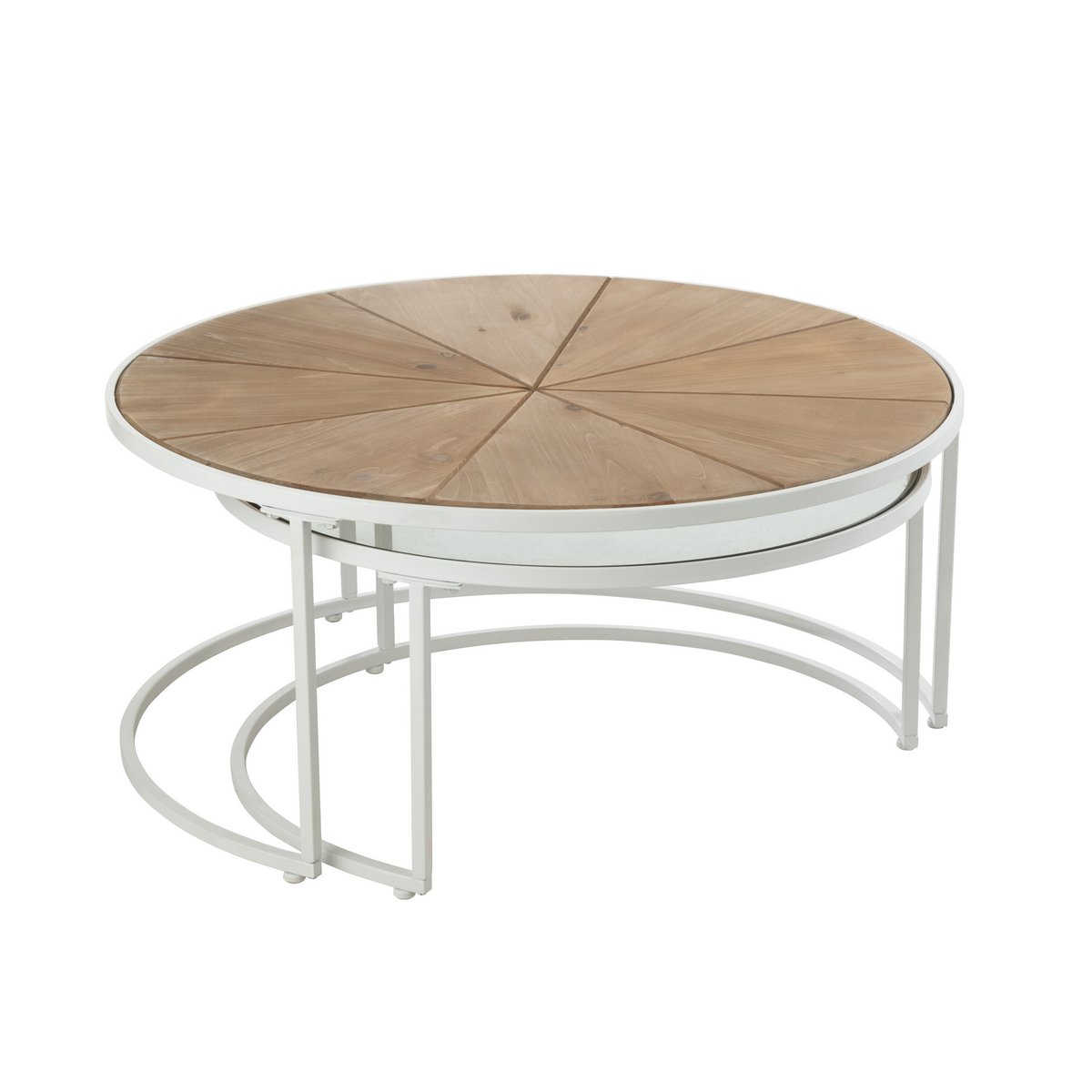 Vue latérale de la table d'appoint J-Line Relax, mettant en valeur son diamètre.