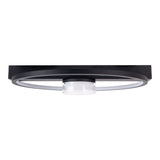 Plafond LED "CIMO" en métal noir et plastique, 40 cm de long, dimmable par interrupteur mural