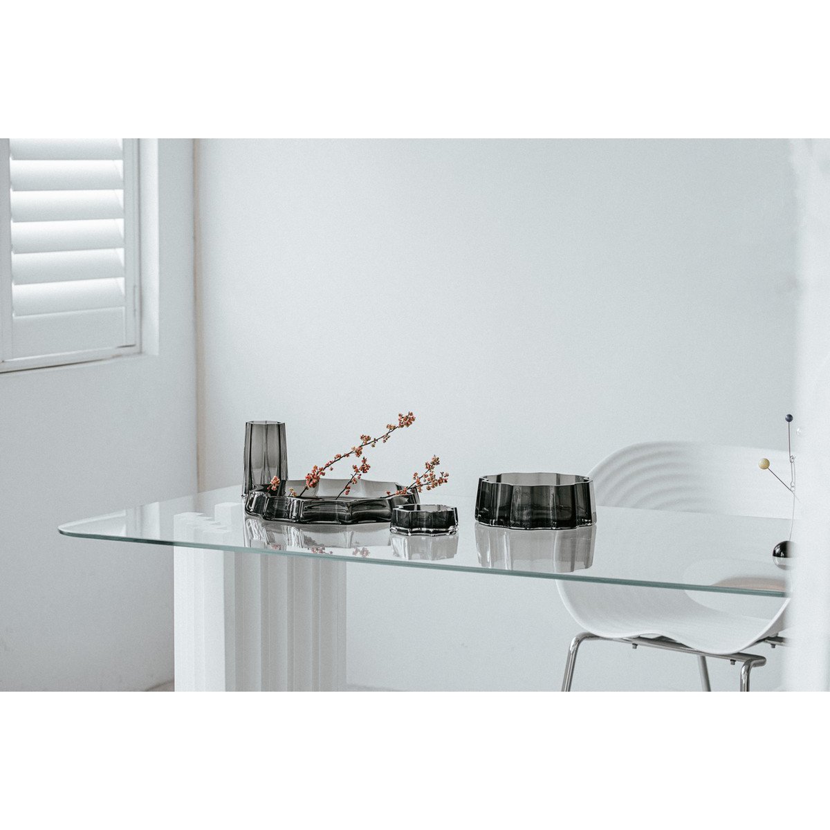 Bol LENOX 08 Gris - posé sur une table en bois chic