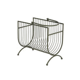 Porte-revues en métal vert avec design moderne