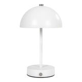 Lampe de table LED Holt en métal blanc, vue de face
