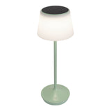 Lampe de batterie solaire "Emmi" 38 cm de haut, parapluie Ø 13 cm, métal dans la menthe et le plastique blanc, pour la zone extérieure, cct.