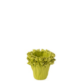 Vase en céramique vert J-Line, design élégant et moderne