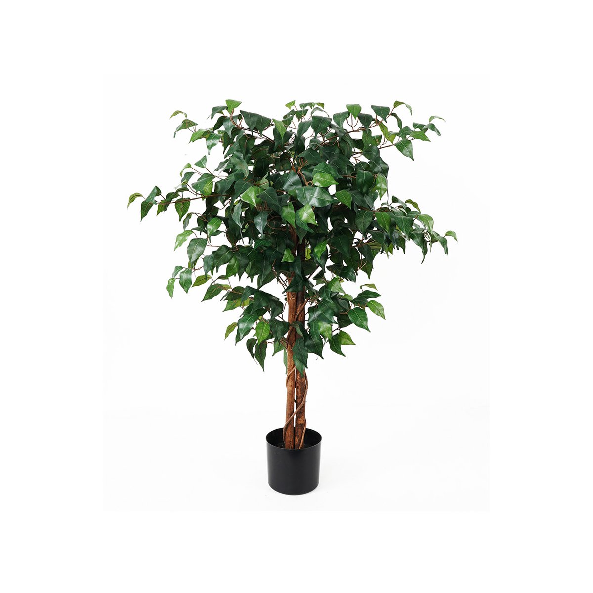 Ficus figuier artificiel de luxe Present Time, feuillage vert réaliste