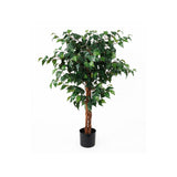 Ficus figuier artificiel de luxe Present Time, feuillage vert réaliste