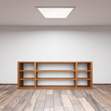 Panneau LED Light "Nico", lampe à plafond métallique fonctionnelle et le plastique en blanc, avec des LED fixes et de nombreuses fonctions, idéales pour le bureau, la pratique ou l'atelier, env. 45 x 45 cm