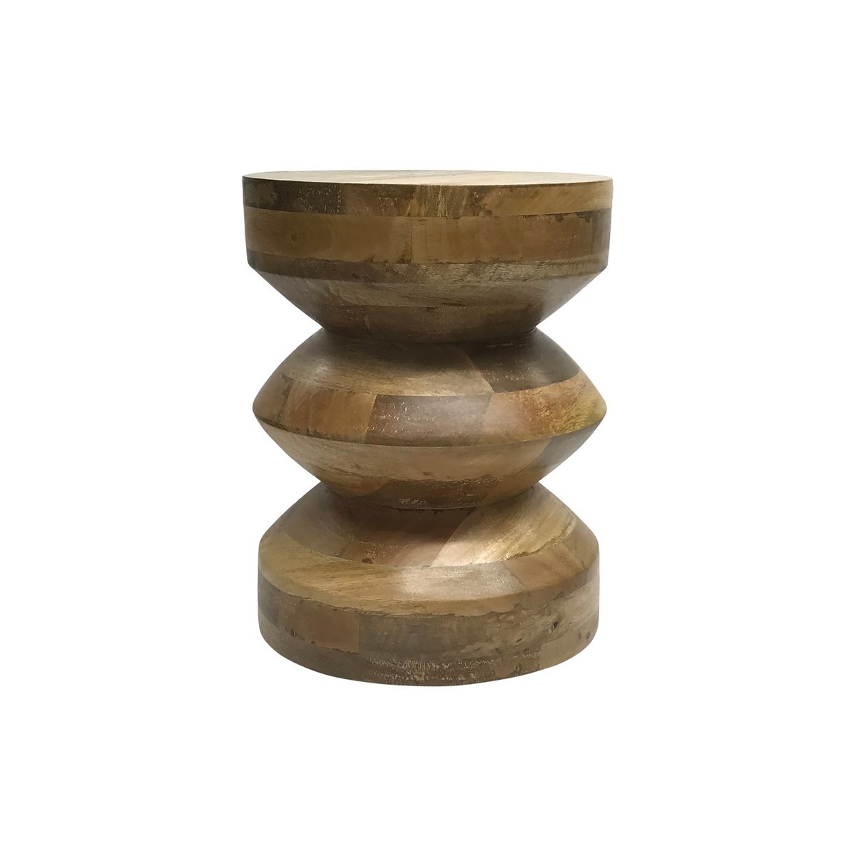 Tabouret Blinder en bois de manguier, design moderne et chaleureux