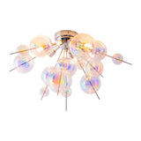 Plafond "Explosion" Iris en métal et verre, versions G9, plafond pour salle à manger, salon, couloir ou bureau, Ø57 cm