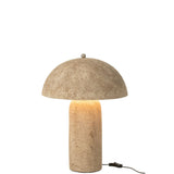 Lampe de table J-Line Mushroom en papier mâché beige, vue avant