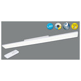 Panneau LED Light "Carente" Longueur 119,5 cm, sans cadre, de nombreuses fonctions, en métal et en plastique, blancs, LED intégrés