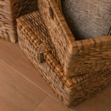 Panier de coffre | Panier à Linge avec Couvercle KELANA en Jacinthe d'Eau (2 tailles)