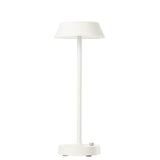 Vue latérale de la lampe de table J-Line Noé en métal blanc