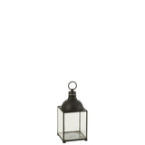 Lanterne J-Line Hagrid en verre et métal noir, détail du design