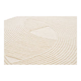 Tapis ivoire en laine vue d'ensemble