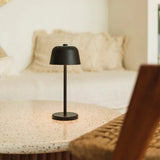 Lampe de table rechargeable noire Anton