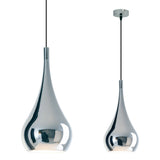 Le "style", classique rétro, pendant en métal brillant en chrome avec douille E27, parapluie Ø23 cm, idéal pour la salle à manger, le salon et la cuisine.