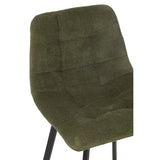 Chaise de bar Kent J-Line en métal vert, mise en scène déco