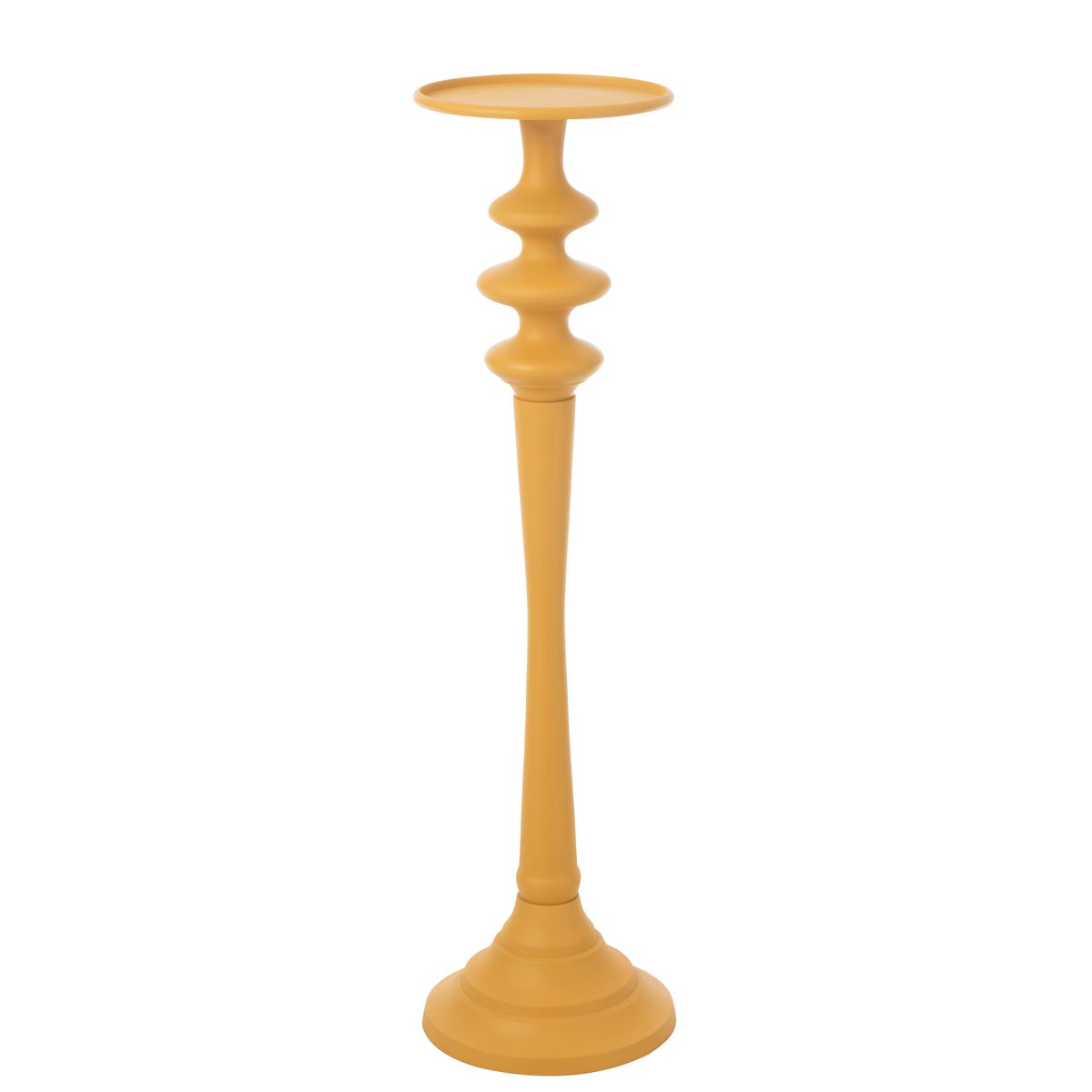 Bougeoir J-Line High en aluminium ocre, vue de face