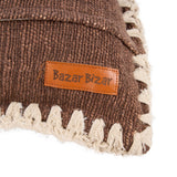 La Housse de Coussin Espresso Edge - Marron Blanc