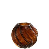Vase J-Line Carol - verre - marron - S