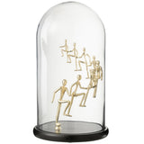 Cloche J-Line en verre doré et noir, design contemporain