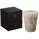 Détail du design élégant de la bougie J-Line Noa en verre