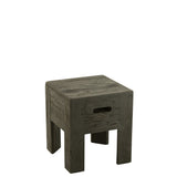 Tabouret J-Line Will en bois de pin noir, vue de face