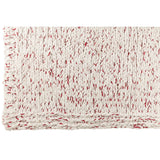 Couverture J-Line blanche et rouge, élégante et douillette
