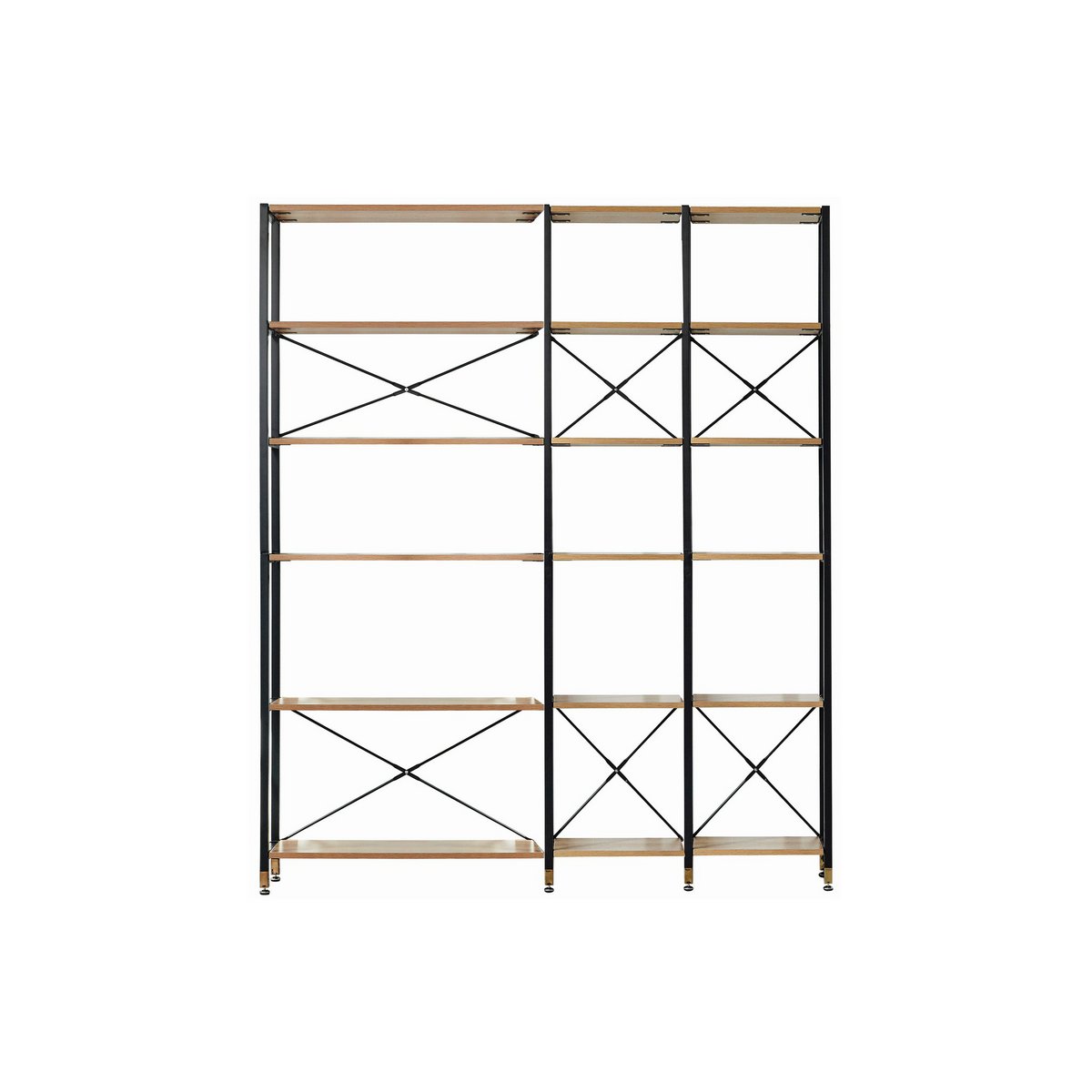 Ensemble étagère Regal avec cadre en métal et étagères bois
