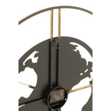 Horloge J-Line Klock en métal doré et noir, design moderne et élégant.
