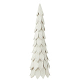 Sapin de Noël décoratif J-Line en pièces de bois - blanc - grand