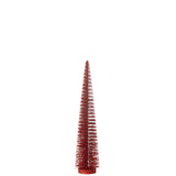 Sapin de Noël décoratif J-Line pailleté - plastique - rouge - moyen