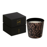Bougie parfumée J-Line Noa en verre noir et or, petite taille