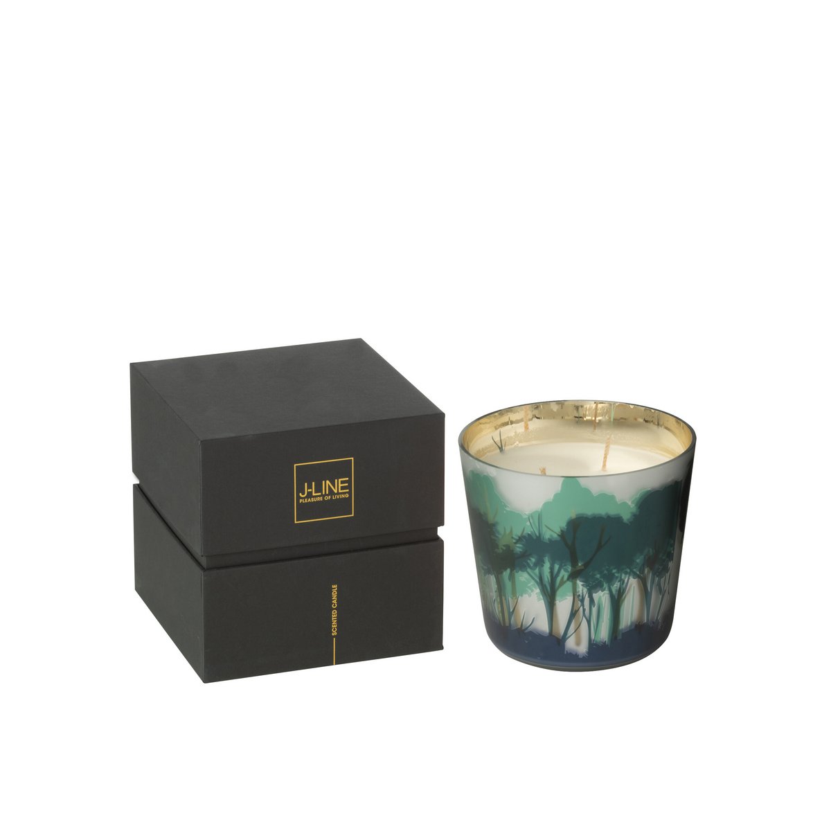 Bougie J-Line Noa Bos dans un décor scandinave, ajoutant une touche de luxe.