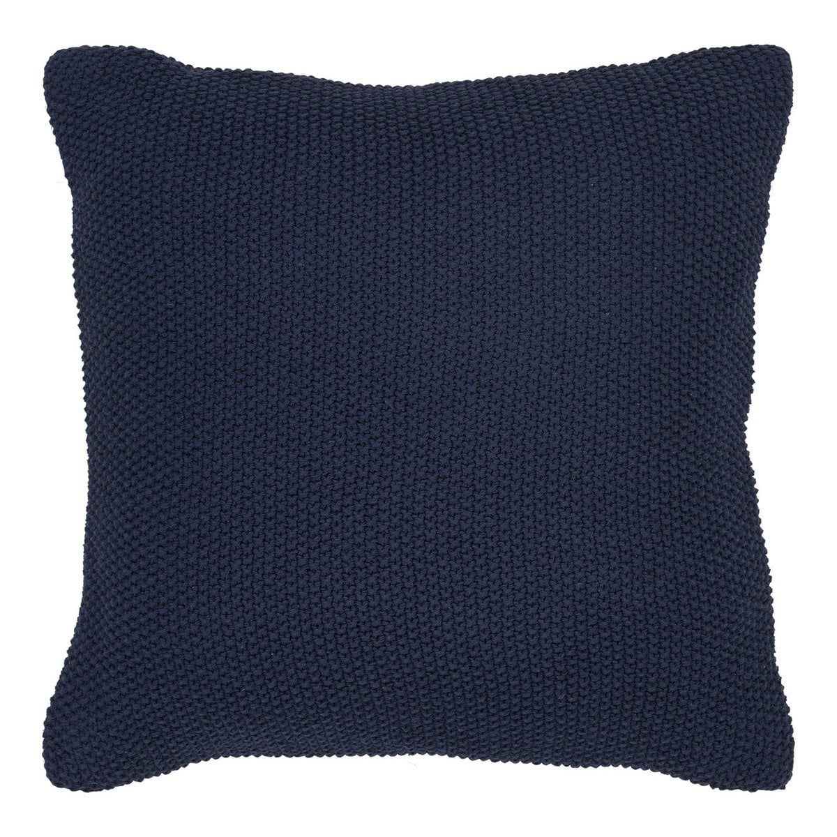 Coussin Santos en coton recyclé bleu foncé sur canapé