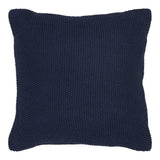 Coussin Santos en coton recyclé bleu foncé sur canapé