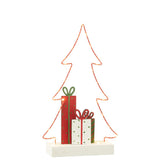 Sapin de Noël J-Line avec cadeaux LED Blanc/Rouge/Vert, vue d'ensemble