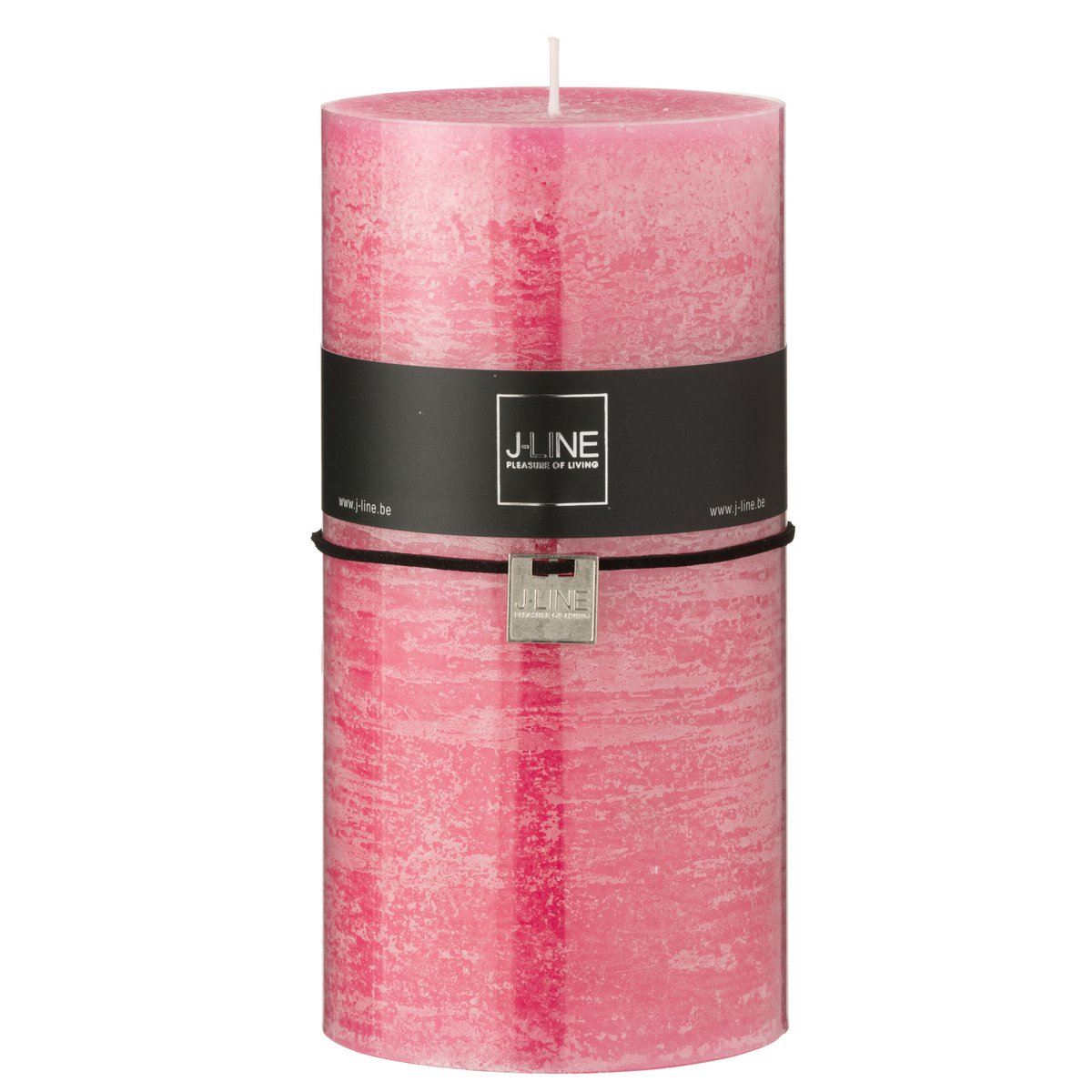 Bougie cylindrique J-Line rose XXL, élégante et raffinée