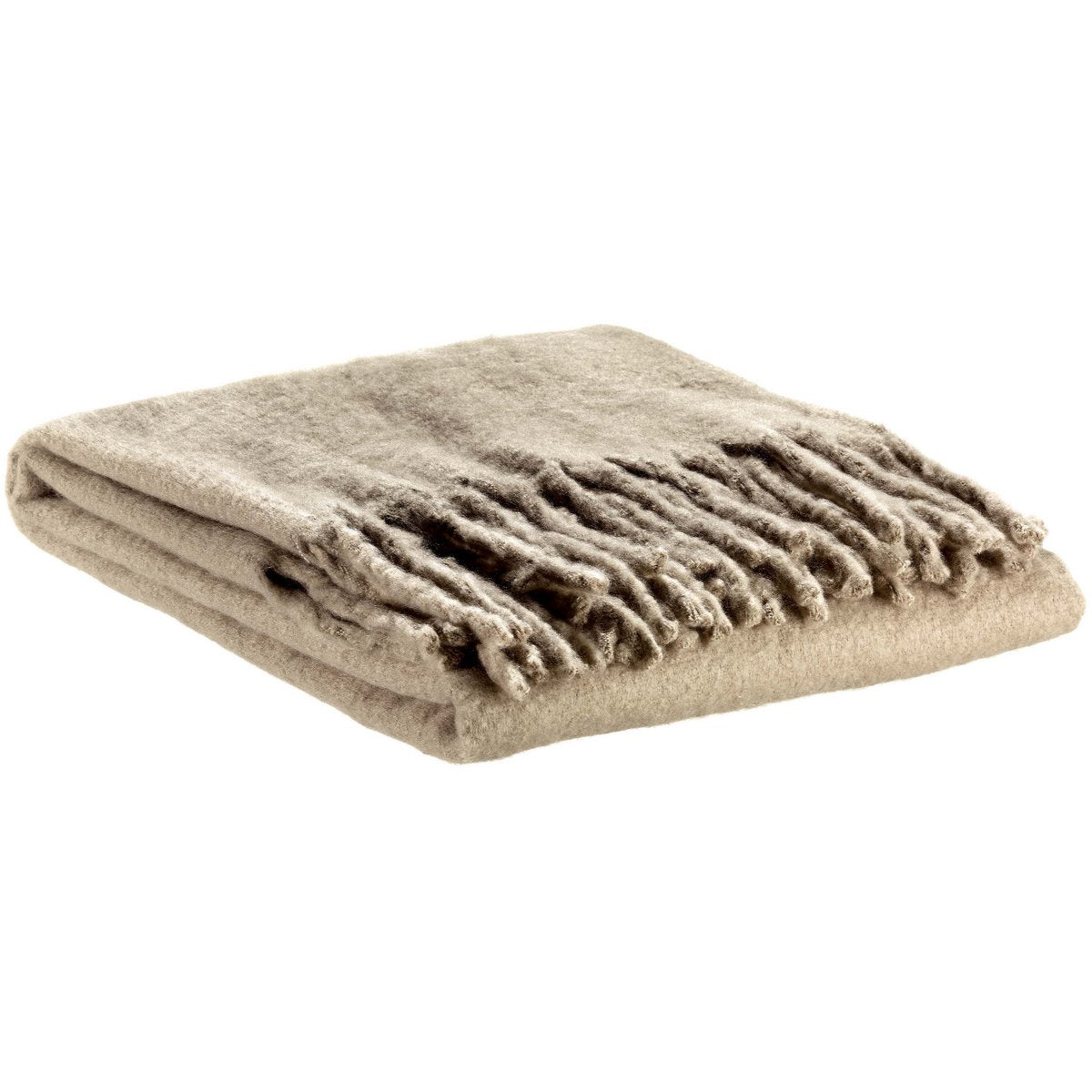 Plaid recyclé Isabel uni Nuage avec texture douce et élégante