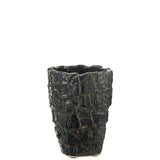 Vase Aoki en céramique vert pétrole, design moderne et élégant