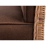 Chaises de rotin fixer 6 morceaux de chaises de salle à manger chaises rembourrées Antonio Brown Upholstery Wildleather