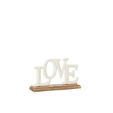 Sculpture J-Liline Decoration Love en aluminium blanc, design moderne
