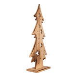 Decole en bois LED "sapin" grand, en bois naturel avec LED fixes, décoration de Noël pour l'extérieur