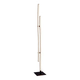 Lampadaire LED "Onda" H: 130 cm, lampadaire, le métal et le plastique en noir, LED intégrée, l'éclairage pour le salon, la salle à manger ou le bureau