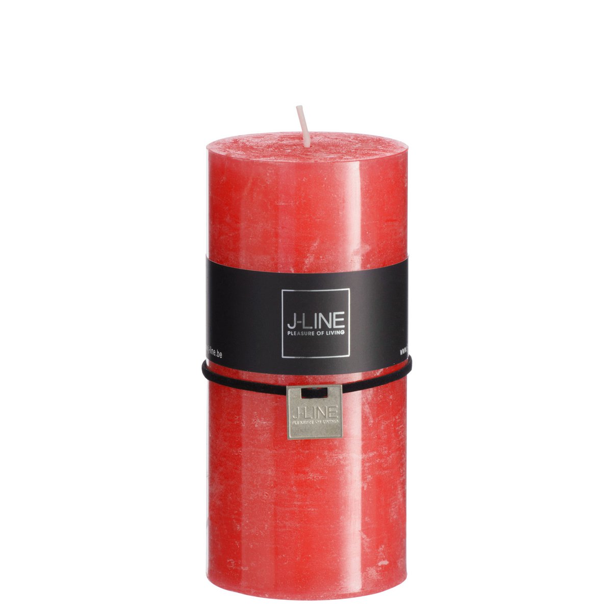 Bougie cylindrique rouge J-Line - mise en scène dans un intérieur chic