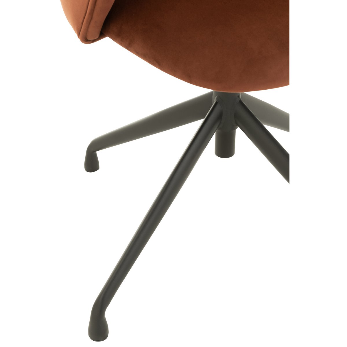 Chaise J-Line marron foncé sur un fond neutre