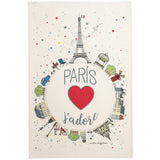 Torchon Planéte Paris Ecru 48 x 72