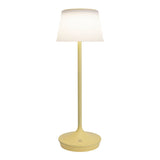 Lampe de batterie solaire "Emmi" 38 cm de haut, parapluie Ø 13 cm, métal en plastique jaune et blanc, pour la zone extérieure, cct.