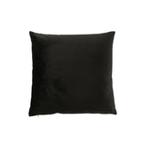 Coussin Raccoon J-Line en velours blanc et noir, vue de face
