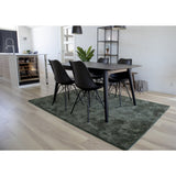 Chaise de salle à manger Oslo – Cuir PU, plastique moulé, métal, noir – Lot de 2